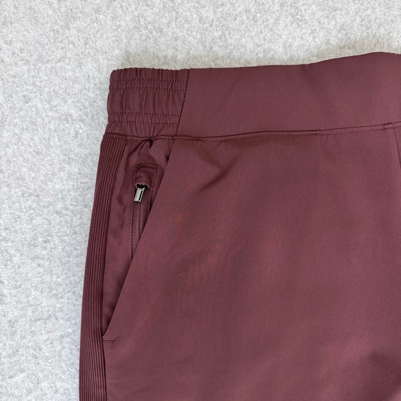 Athleta Brooklyn Lined Joggers Pants Womens Size 14 Maroon Red Athleisure Comfy - Picture 4 of 16